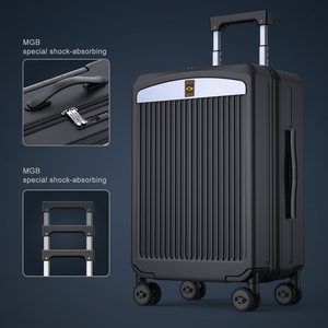 Valise cabine de luxe pour affaires, 20 pouces, haute qualité, en polycarbonate, avec roulettes pivotantes, légère, poignée réglable, fermeture éclair YKK, OEM/ODM - Product Image 3