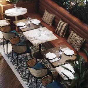 Ensemble Table et Chaises de <span class=keywords><strong>Restaurant</strong></span>, Mobilier Commercial Carré pour Fast-Food, Table de Salle à Manger en Marbre de Cuisine - Product Image 4