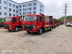 Three-axle 20/40ft <b>container</b> transport flatbed semi-trailer flatbed low-loader trailer low flat deck <b>container</b> transport truck - Product Image 2