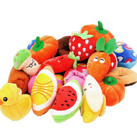Jouets en peluche pour animaux de compagnie, mignons jouets couineurs pour chiens en forme de fruits