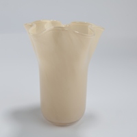 Abat-jour moderne en verre borosilicate givré beige avec finition sablée pour lampe sur pied d'intérieur