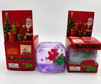 Jouet Squishy Cube de Noël à Remontée Lente, Balle Anti-Stress Douce à Presser, Jouet Sensoriel Fidget, Cadeau pour Enfants et Adultes