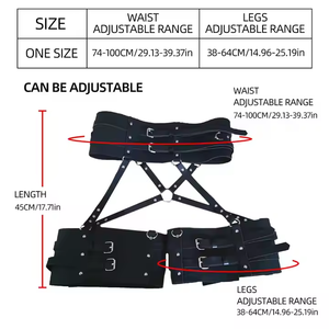 Harnais de corps sexy pour femme en cuir PU, style punk, avec jarretières, attaches de taille et de jambe, lingerie fétichiste BDSM, ceinture gothique style épée - Product Image 6