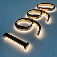 Letras de Canal Iluminadas LED Acrílicas 3D Personalizadas, Letrero Frontal Retroiluminado Impermeable para Negocios, Publicidad y Decoración en Interiores