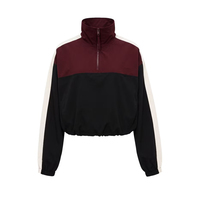 Vestes coupe-vent style anorak en nylon recyclé, légères, à blocs de couleur, à séchage rapide, zippées, personnalisées, sportives et courtes