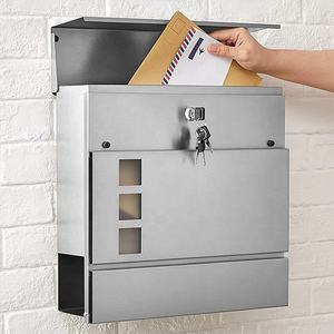 घरेलू उपयोग के लिए वाटरप्रूफ एंटी-चोरी और रूस्टप्रूफ के साथ आवासीय आउटडोर मुक्त दीवार-माउंटेड मेटल मेलबॉक्स - Product Image 3