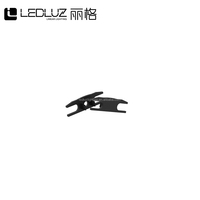 Mini profilés en aluminium à led pour tapis à carrelage ou plancher en bois Canal LED noir encastré pour l'éclairage de tapis