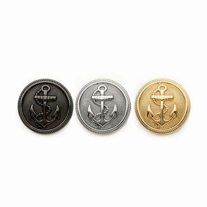 Botones <span class=keywords><strong>de</strong></span> Metal con Diseño <span class=keywords><strong>de</strong></span> <span class=keywords><strong>Ancla</strong></span>, Elegantes y al por Mayor, para Camisas, Abrigos, Gabardinas y Trajes <span class=keywords><strong>de</strong></span> Estilo Británico - Product Image 2