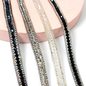 <span class=keywords><strong>Diamant</strong></span> strass avec film de repassage en maille adhésive au dos, chaîne de perles, robe de mariée, sac à chaussures, accessoires vestimentaires, dentelle - Product Image 5