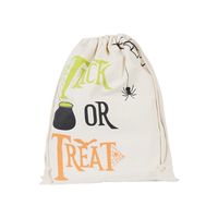 Sacs fourre-tout en toile de coton à cordon pour Halloween, motif citrouille, pour bonbons et cadeaux, idéaux pour les fêtes - Vente en gros