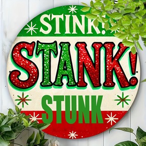 Décorations de Noël en stock, décorations créatives pour la maison, panneaux ronds en bois, plaques de porte festives avec lettres. - Product Image 4