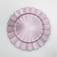 Assiettes de présentation en plastique réutilisables de luxe de 13 pouces, haute qualité, pour décoration de table de mariage et de fête, vente en gros