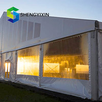 Tente de stockage imperméable quatre saisons en tissu PVC avec cadre en alliage d'aluminium, résistante aux UV, abri événementiel, couverture extérieure