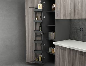 Modern Kitchen Cabinet Stainless <b>Storage</b> Steel 6-Tier <b>Wall</b> Mounted Organizer With <b>Baskets</b> <b>For</b> Corporate Office - Product Image 2