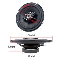 Haut-parleur coaxial 3 voies de 6 pouces pour voiture, en fer, 200W 12V 4 Ohm, 16cm, avec woofer et accessoires KFC-1656, pour tous les véhicules