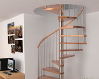 Escaliers en bois de frêne naturel de qualité supérieure pour la rénovation de duplex et de loft, escalier en colimaçon en bois
