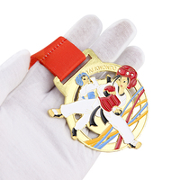 Médailles de récompense en métal de 7,5 cm, souvenirs, cadeaux, couleurs personnalisées, électroplaquage, médaille de taekwondo pour les champions sportifs