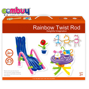 Nuovo stile educativo torsione blocchi di costruzione arcobaleno set giocattoli appiccicosi - Product Image 6