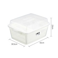 INOMATA Organisateur d'ustensiles de cuisine importé en plastique, moderne, minimaliste, double couche, léger et durable, pour égoutter vaisselle et baguettes