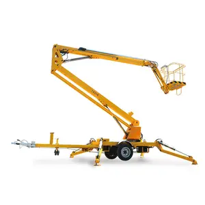 Trator montado de 6m, 200kg, boom lift, aranha, picador de cereja, usado para construção, construção