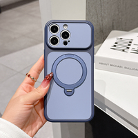 Étui de téléphone magnétique rotatif à 360 degrés de qualité supérieure, double couleur, mat, PC+TPU, pour iPhone 16 Pro Max
