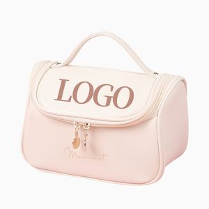 Women <b>Mens</b> Pu Vegan Soft Leather pink Bulk Aesthetic Preppy Small <b>Wash</b> Toiletry Pouch Makeup Manufacturer Cosmetic <b>Bag</b> with logo - Product Image 5