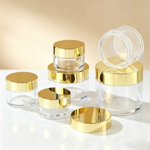Tarro Cosmético de Plástico Transparente de 10/15/20/30/50g, con Tapa Dorada y Blanca, Envase Vacío para Crema Facial, <span class=keywords><strong>Barro</strong></span>, Logotipo Personalizado, Venta al por Mayor - Product Image 3