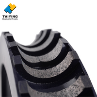 Disque diamanté segmenté de 350 mm (14 pouces) à profil demi-bullnose pour le façonnage des bords du marbre, du granit et du quartz