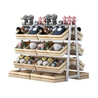 Dubbelzijdige A-frame metalen houten manden modulaire displaystandaard winkelrekken zwaar belastbaar voor supermarkt en supermarkt