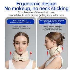 Penyangga ortopedi kerah spons profesional dapat diatur, dengan alat pijat denyut nadi pelindung leher untuk wilayah bahu - Product Image 3