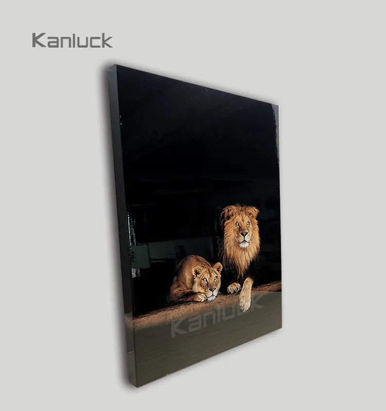 Africa Lion Animal Canvas Art Painting Pictures With Glossy Wall Art