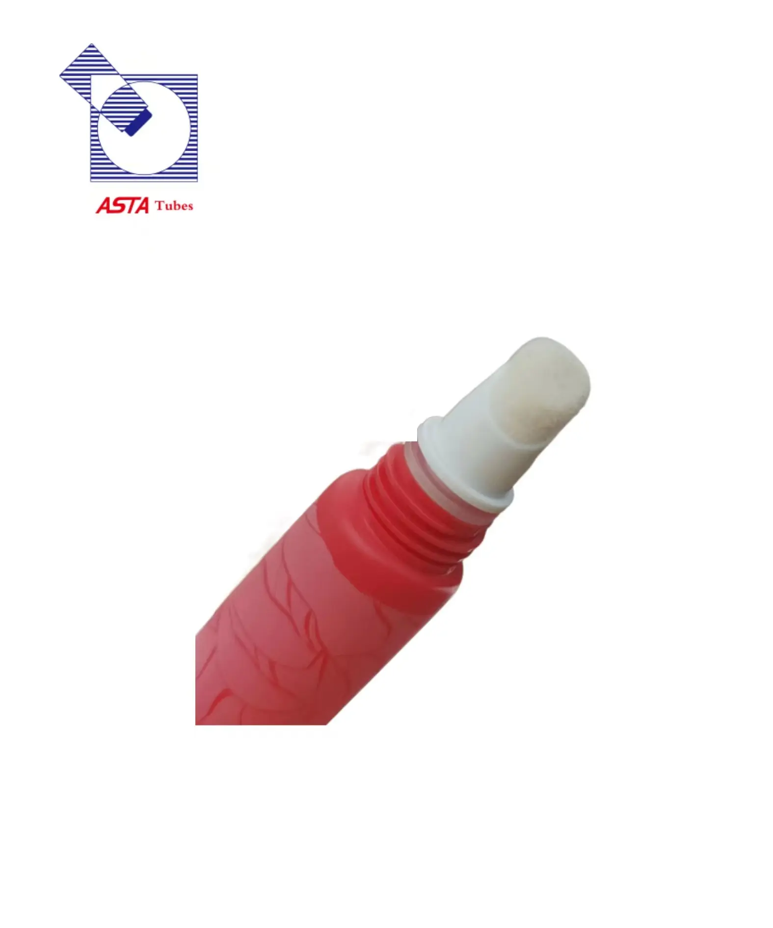 Kemasan tabung lipstik berkilau beludru 10ml D15mm dengan aplikator flocking kemasan makeup aplikator perona pipi spons