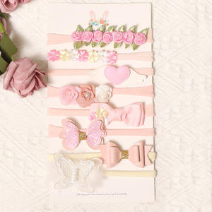 हस्तनिर्मित धनुष फीता बच्चे हेडबैंड मोती नवजात लड़की हेडबैंड बच्चे लोचदार नायलॉन सहज छोटे Hairband - Product Image 1