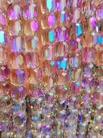 Cuentas de Cristal Facetadas con Orificio Recto, 3*6 4*6 6*8 8*9mm, Cuentas Sueltas para Joyería y Fabricación de Bolsos con Cuentas