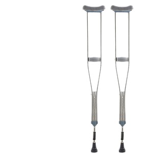 Béquilles en acier inoxydable 1,2 m avec amortissement par ressort pour personnes âgées et handicapées, aide à la marche - Product Image 5