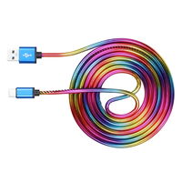 Kabel USB ke Type-C 1m PD 15W 5A/6A Pengisian Cepat dengan Konduktor Tembaga Murni dan Selubung Kulit PU untuk Komputer