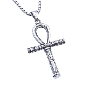 Pendentif Croix Ankh en Acier Inoxydable, Collier Tendance pour Homme, Style Égyptien Ancien, Bijou Punk Rétro 216073 - Product Image 5