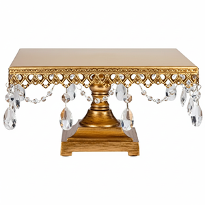 New Design Gold <b>Crystal</b> Cake Stand - Product Image 1