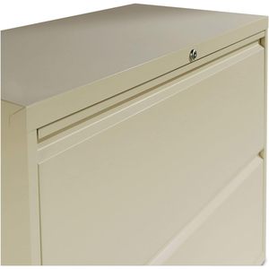 Meuble de classement latéral Alera à 4 tiroirs pour dossiers format légal/lettre, 36 po x 18,63 po x 52,5 po, couleur putty - Product Image 2