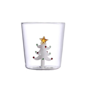 Tasse en verre 3D tridimensionnelle résistante à la chaleur Tasse en verre <span class=keywords><strong>transparent</strong></span> de style Noël - Product Image 5