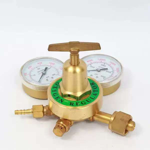 Régulateur de pression d'acétylène de qualité export, tout en cuivre, de taille moyenne, style américain, avec manomètre d'oxygène, filetage CGA992 CGA993, exporté - Product Image 2