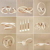 Luminaire Suspendu Plafonnier LED Circulaire Minimaliste Nordique pour Restaurant, Salle à Manger et Décoration Intérieure
