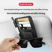 Clip de suspension universel 3 en 1 pour l'intérieur de la voiture Clip de suspension en forme de rectangle pour lunettes de soleil Organisateur de reçus Clip pour visière