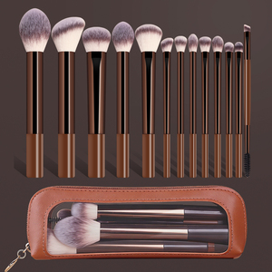 Juego de 13 Brochas de Maquillaje OEM ODM con Bolsa de Viaje, Logotipo Personalizado, Fabricante de Brochas de Maquillaje de Marca Privada - Product Image 1
