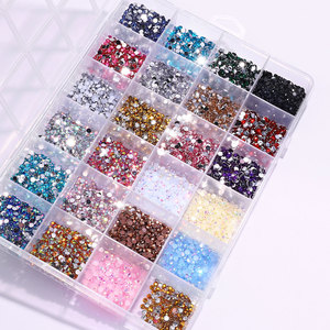 อุปกรณ์ตกแต่งเล็บ DIY ใช้งานง่าย 24 ช่อง แบบหลังแบน AB สีแฟนซี เรซิ่นตกแต่งเล็บ สำหรับตกแต่งเล็บ - Product Image 6