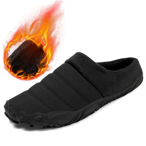 Winter Plush Slippers Closed Toe <b>Rubber</b> Outsole Anti Slip Indoor Outdoor Wear Unisex Size 36-48 - Product Image 5
