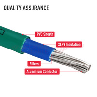Câble d'alimentation industriel basse tension en aluminium blindé PVC, 3, 4 ou 5 conducteurs, YJLV/YJLV22, avec fil d'acier