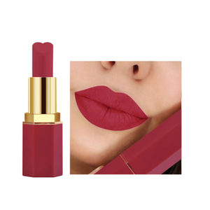 Atacado Heart Shape Batom 12 Color Velvet Nude Matte Batom Maquiagem Impermeável Duradoura Metálica Beleza Batons Maquiagem