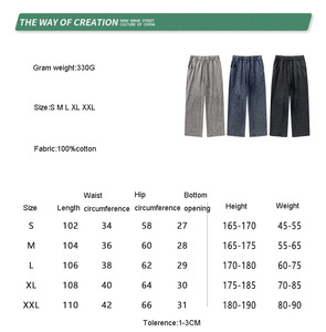 <span class=keywords><strong>Pantaloni</strong></span> sportivi da <span class=keywords><strong>uomo</strong></span>, <span class=keywords><strong>pantaloni</strong></span> larghi Casual retrò lavati a gamba dritta da <span class=keywords><strong>uomo</strong></span> - Product Image 2