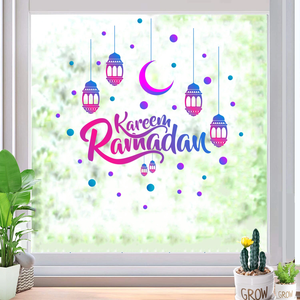 DAMAI <b>Arab</b> Eid Festival Dazzling Living Room <b>Sofa</b> Background Wall Painting Lent Eid Window Door Decoration - Product Image 1